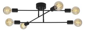 Cottex P7216SV - Plafoniera BATON 6xE27/60W/230V, nero