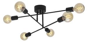 Cottex P7216SV - Plafoniera BATON 6xE27/60W/230V, nero