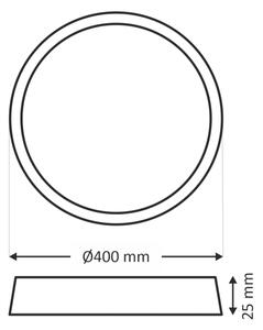 Plafoniera da soffitto LED/32W/230V 3000/4000/6500K diam. 40 cm marrone