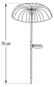 Lampada solare LED RGB 1,2 V 300 mAh IP44, nera