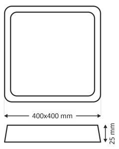 Plafoniera LED/32W/230V 3000/4000/6500K 40x40 cm nero