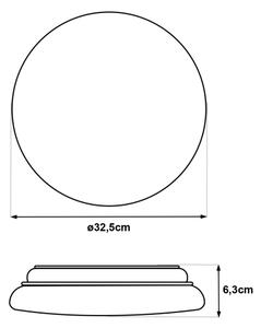 Plafoniera LED con sensore di movimento LENA LED/18W/230V diam. 32,5 cm bianca