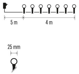 LED catena luminosa per esterni 40xLED/9m IP44 blu