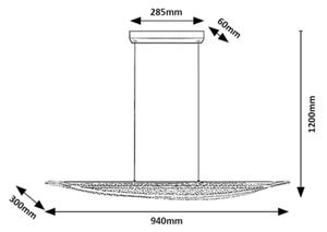 Rabalux 72413 - Lampada LED a sospensione con cavo ZOFRAEL LED/32W/230V 3000K