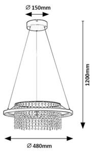 Rabalux 72353 - Lampadario a sospensione con cavo MARIBELL LED/40W/230V 3000/3500/4000K