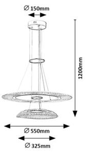 Rabalux 72412 - Lampadario LED a sospensione su cavo ZOFRAEL LED/36W/230V 3000K