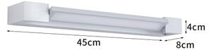 Brilagi-LED Specchio illuminato per bagno AQUA LINE LED/12W/230V 45 cm IP44 cromo opaco