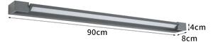 Brilagi - Illuminazione a LED per specchio da bagno AQUA LINE LED/24W/230V 90 cm IP44 antracite