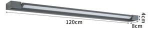 Brilagi-LED Illuminazione per specchio da bagno AQUA LINE LED/36W/230V 120 cm IP44 antracite