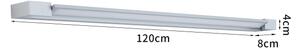 Brilagi-LED Specchio illuminato per bagno AQUA LINE LED/36W/230V 120 cm IP44 cromo opaco