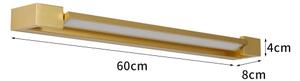 Brilagi-LED Illuminazione per specchio da bagno AQUA LINE LED/18W/230V 60 cm IP44 dorata