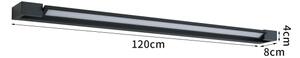 Brilagi-LED Illuminazione per specchio da bagno AQUA LINE LED/36W/230V 120 cm IP44 nero