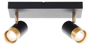 Brilliant - Faretto LED VIGOLO 2xGU10/5W/230V nero/oro