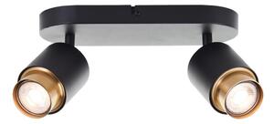 Brilliant - Faretto LED COVELO 2xGU10/5W/230V nero/oro