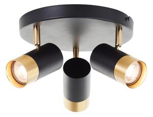 Brilliant - Faretto LED VIGOLO 3x GU10/5W/230V, nero/oro