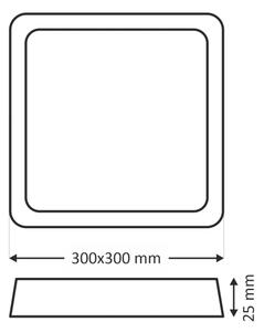 Plafoniera LED/24W/230V 3000/4000/6500K 30x30 cm beige
