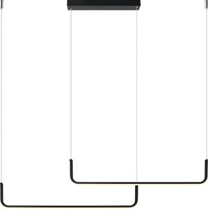 Lampada a sospensione LED Malawi nera-cromata 20W Tonalità di bianco 2000 lm metallo dim.: 180x200x8 cm IP20 Light Prestige