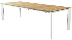 COPERNICO - struttura in alluminio verniciato bianco o antracite, piano in teak