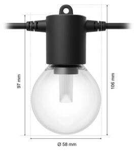 Philips - Catena luminosa da esterno dimmerabile LED RGBW Hue FESTAVIA 10 LED 7 m IP65