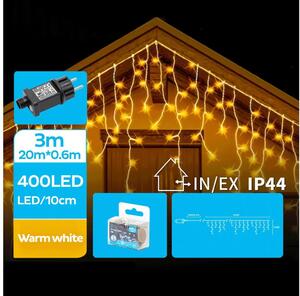 BRILAGI - Catena luminosa LED per esterni 400xLED/8 funzioni 23x0,6m IP44 bianco caldo