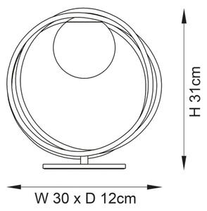 Endon 92491 - Lampada da tavolo EMILIO 1xG9/3W/230V oro/bianco