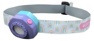 Ledlenser KIDLED4R RAINBOW-LED Lampada frontale LED ricaricabile per bambini, dimmerabile, IPX4, 40 lm, 18 ore, viola