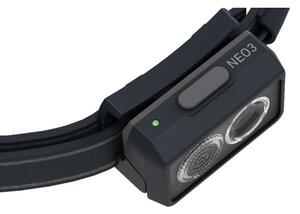 Ledlenser NEO3 - Lampada frontale a LED dimmerabile, alimentata da 3xAAA, IP54, 400 lm, autonomia fino a 20 h, nera