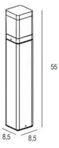 Lampioncino classico promoingross frost 55 ru e27 led ip65 alluminio metacrilato - Promoingross