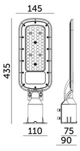 Lampione stradale a LED BRELUXO LED/50W/230V 4000K IP65