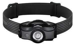 Ledlenser MH5 - Lampada frontale ricaricabile a LED dimmerabile, batteria 750 mAh, IP54, 400 lm, autonomia 35 h, nera/grigia