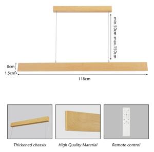 Brilagi - Sospensione LED dimmerabile su cavo SLIMLINE LED/40W/230V 3000-6000K finitura rovere + telecomando