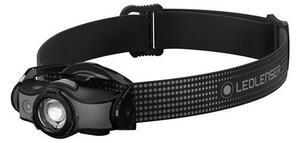 Ledlenser MH5 - Lampada frontale ricaricabile a LED dimmerabile, batteria 750 mAh, IP54, 400 lm, autonomia 35 h, nera/grigia