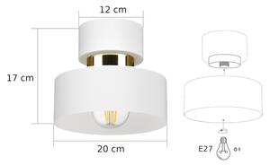 Plafoniera IGNIA 1xE27/60W/230V bianco/oro