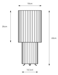 Markslöjd 108898 - Lampada da tavolo CATIS 1xE27/60W/230V 45 cm grigia