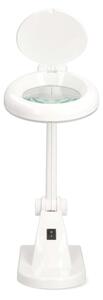 Nedis MAGLE1WT - Lampada da tavolo a LED con lente d'ingrandimento, 6W/230V, bianca