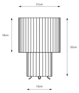 Markslöjd 108896 - Lampada da tavolo CATIS 1xE27/60W/230V 32 cm grigia