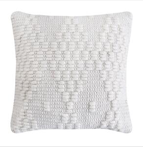 VALZER - cuscino in lana avorio con decoro 45 x 45