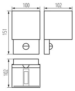 Kanlux 28994 - Applique LED da esterno con sensore REKA LED/7W/230V IP54 antracite