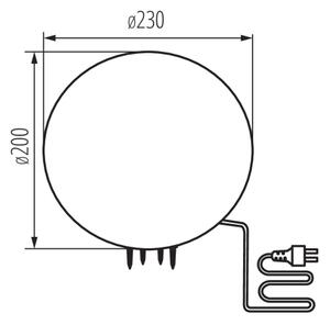 Kanlux 36595 - Lampada da esterno STONO 1xE27/15W/230V diam. 23 cm IP65