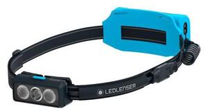 Ledlenser NEO9R-LED Lampada frontale ricaricabile a LED dimmerabile, batteria 5000 mAh, IP54, 1200 lm, autonomia fino a 120 h, nero/blu