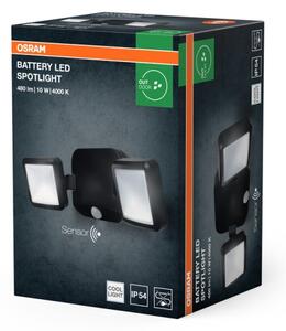 Osram - Proiettore da parete LED per esterni con sensore BATTERY 2xLED/5W/4xD IP54