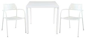 INDEX - set tavolo in metallo cm 80 x 80 x 73h con 2 poltrone Aviim