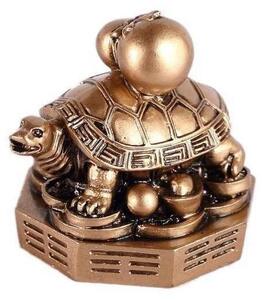 Lachineuse - Statua di tartaruga Feng Shui – Tartaruga decorativa sul Bagua – Simbolo di longevità, ricchezza e prosperità – Protezione della casa e della famiglia