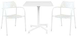 OPERA - set tavolo in alluminio cm 70 x 70 x 73 h con 2 poltrone Aviim