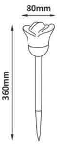 Lampada solare LED RGB ROSE LED/1,2V 100 mAh IP44