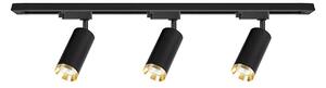 Faretto per sistema a binario MICA 3xGU10/10W/230V nero/oro