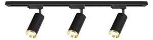 Faretto per sistema a binario MICA 3xGU10/10W/230V nero/oro