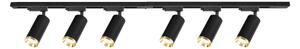 Faretto per sistema a binario MICA 6xGU10/10W/230V nero/oro