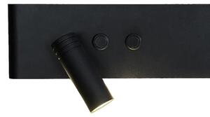 Faretto da parete a LED RESORT LED/10W/230V + LED/3W, nero, lato sinistro