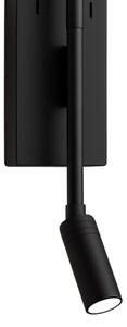 LED Lampada da parete TORCH LED/6W/230V + LED/3W nera
